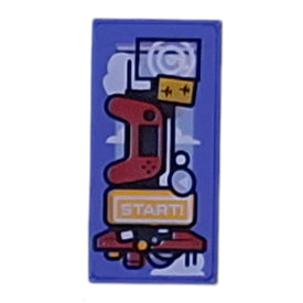 LEGO® Tegel met Motief Doorzichtig Paars 3069pb1268