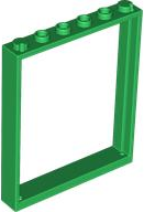 LEGO® los onderdeel Raamkozijn in kleur Groen 42205