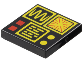 LEGO® los onderdeel Tegel met Motief Zwart 3068pb2582