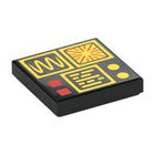 LEGO® los onderdeel Tegel met Motief Zwart 3068pb2582