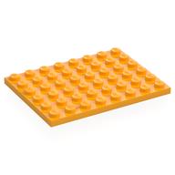 Plaatje in Gallery viewer laden, LEGO® los onderdeel Plaat Algemeen Helder Licht Oranje 3036