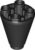 LEGO® los onderdeel Kegel in kleur Zwart 49309