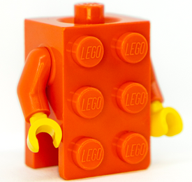 LEGO® los onderdeel Lijf in kleur Roodachtig Oranje 37191c10