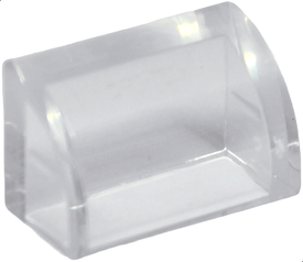 LEGO® los onderdeel Dakpan Gebogen in kleur Doorzichtig 7134