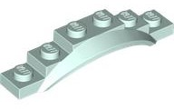LEGO® los onderdeel Spatbord in kleur Licht Aqua 62361
