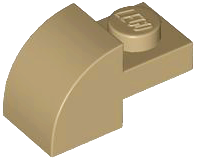 LEGO® los onderdeel Dakpan Gebogen Donker Geelbruin 5841