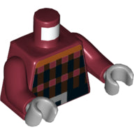 Plaatje in Gallery viewer laden, LEGO® los onderdeel Lijf met Motief Donkerrood 973pb3883c01