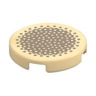 Plaatje in Gallery viewer laden, LEGO® onderdeel Tegel Rond met Motief Geelbruin 14769pb708