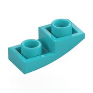 LEGO® Dakpan Gebogen Omgekeerd Medium Azuurblauw 24201
