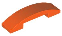LEGO® los onderdeel Dakpan Gebogen Roodachtig Oranje 93273