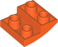 LEGO® Dakpan Gebogen Omgekeerd Roodachtig Oranje 32803