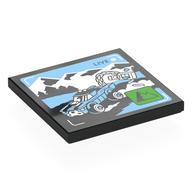 LEGO® los onderdeel Tegel met Motief Zwart 1751pb050