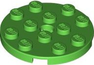 Plaatje in Gallery viewer laden, LEGO® los onderdeel Plaat Rond in kleur Fel Groen 60474