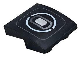 LEGO® Dakpan Gebogen Omgekeerd met Motief Zwart 32803pb012