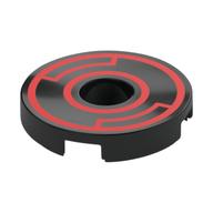 Plaatje in Gallery viewer laden, LEGO® los onderdeel Tegel Rond met Motief Zwart 15535pb17