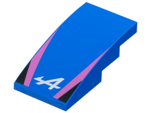 Plaatje in Gallery viewer laden, LEGO® onderdeel Dakpan Gebogen met Motief Blauw 93606pb204
