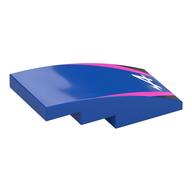 Plaatje in Gallery viewer laden, LEGO® onderdeel Dakpan Gebogen met Motief Blauw 93606pb204