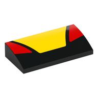 LEGO® onderdeel Dakpan Gebogen met Motief Zwart 88930pb184