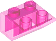 Plaatje in Gallery viewer laden, LEGO® onderdeel Dakpan Omgekeerd Doorzichtig Donkerroze 7261