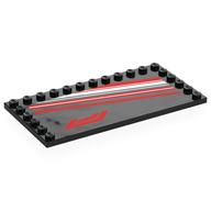 LEGO® onderdeel Tegel Aangepast met Motief Zwart 6178pb048
