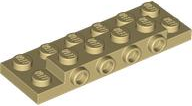 Plaatje in Gallery viewer laden, LEGO® los onderdeel Plaat Aangepast in kleur Geelbruin 87609