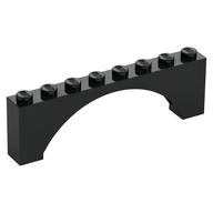 LEGO® los onderdeel Steen Boog in kleur Zwart 16577