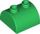 LEGO® los onderdeel Dakpan Gebogen in kleur Groen 30165