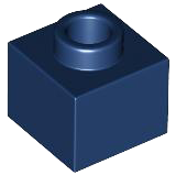 LEGO® los onderdeel Steen Aangepast Donkerblauw 86996