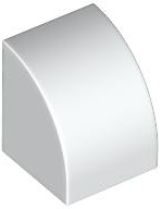 LEGO® los onderdeel Dakpan Gebogen in kleur Wit 7126