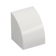 LEGO® los onderdeel Dakpan Gebogen in kleur Wit 7126