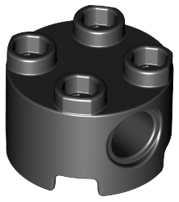 LEGO® los onderdeel Steen Rond in kleur Zwart 17485