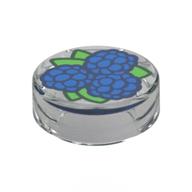 Plaatje in Gallery viewer laden, LEGO® onderdeel Tegel Rond met Motief Doorzichtig 98138pb458