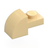 LEGO® los onderdeel Dakpan Gebogen in kleur Geelbruin 5841