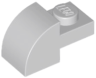 LEGO® onderdeel Dakpan Gebogen Licht Blauwachtig Grijs 5841