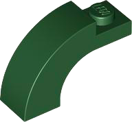 LEGO® los onderdeel Steen Boog in kleur Donkergroen 5843