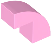LEGO® los onderdeel Dakpan Gebogen in kleur Fel Roze 5907