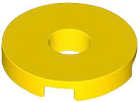 Plaatje in Gallery viewer laden, LEGO® los onderdeel Tegel Rond in kleur Geel 15535