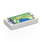 LEGO® los onderdeel Tegel met Motief in kleur Wit 3069pb1397