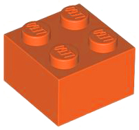 Plaatje in Gallery viewer laden, LEGO® los onderdeel Steen in kleur Roodachtig Oranje 3003