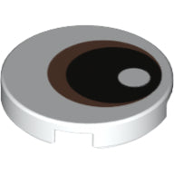 LEGO® los onderdeel Tegel Rond met Motief Wit 14769pb265