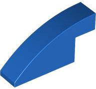 LEGO® los onderdeel Dakpan Gebogen in kleur Blauw 3573
