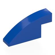 LEGO® los onderdeel Dakpan Gebogen in kleur Blauw 3573