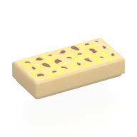 Plaatje in Gallery viewer laden, LEGO® los onderdeel Tegel met Motief Geelbruin 3069pb1332