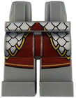 LEGO® los onderdeel Benen met Motief Zilver 970c00pb1762