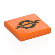 Plaatje in Gallery viewer laden, LEGO® los onderdeel Tegel met Motief Oranje 3068pb2566
