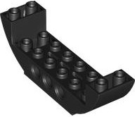 LEGO® los onderdeel Dakpan Gebogen Omgekeerd Zwart 11301