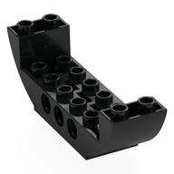 LEGO® los onderdeel Dakpan Gebogen Omgekeerd Zwart 11301