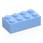 LEGO® los onderdeel Steen in kleur Helder Lichtblauw 3001