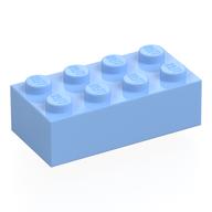 LEGO® los onderdeel Steen in kleur Helder Lichtblauw 3001