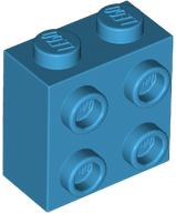 Plaatje in Gallery viewer laden, LEGO® los onderdeel Steen Aangepast Donker Azuurblauw 22885